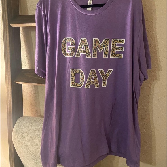 Purple Game Day Bella Canvas tshirt - Picture 2 of 2